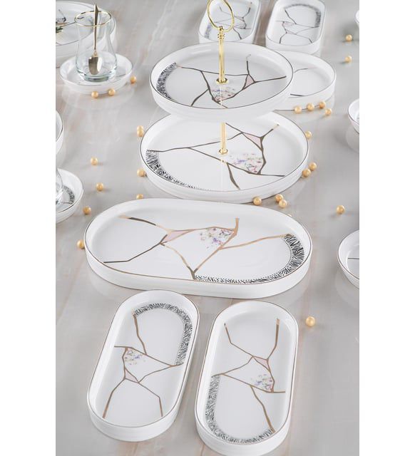 ACAR KINTSUGI MOON Frühstücksset 25-teilig 6 Pers.