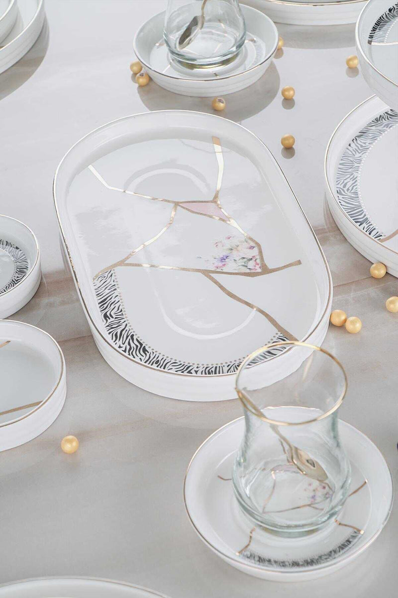 ACAR KINTSUGI MOON Frühstücksset 25-teilig 6 Pers.