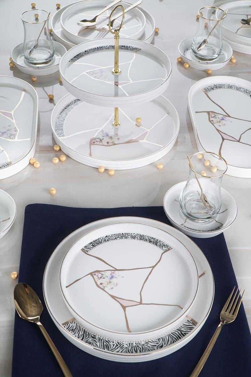 ACAR KINTSUGI MOON Frühstücksset 25-teilig 6 Pers.