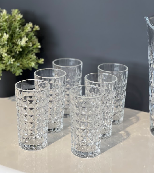 LOUVRE set de pichet et verres 7 pièces en verre