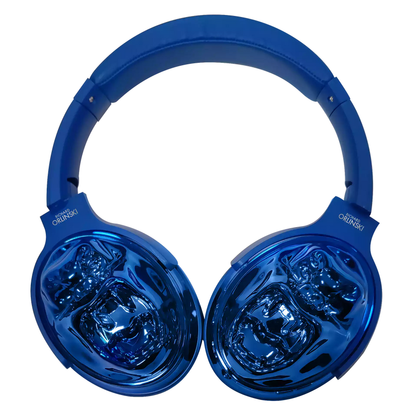 Casque Bluetooth KONG sans fil bleu chrome métallisé by Richard ORLINSKI - Bella Home