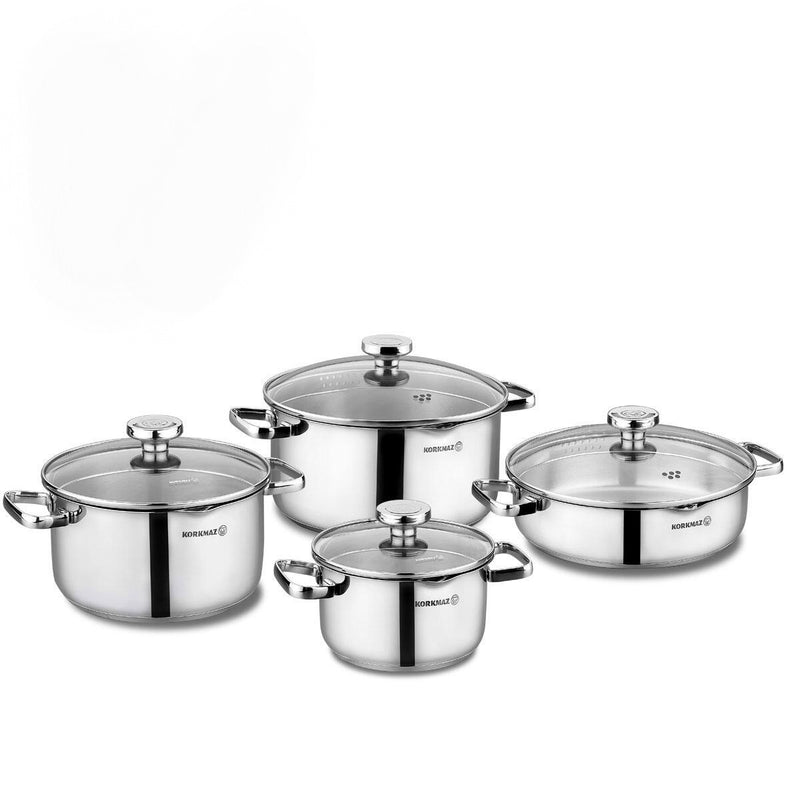 KORKMAZ AQUA Batterie de casseroles 8 pièces - Bella Home