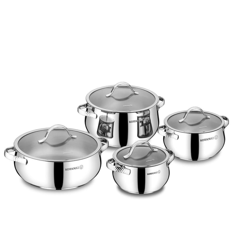 KORKMAZ SAMARA Batterie de casseroles 8 pièces - Bella Home