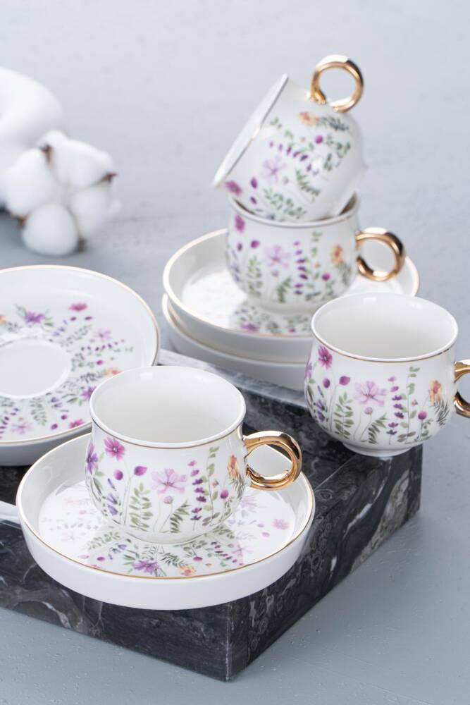 ACAR LIDYA Kaffeetassen aus Porzellan 12 Stück 6 Personen
