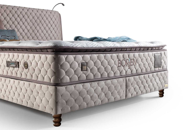 BAMBI BORJEN Lit coffre, Tête de lit et Matelas au Bore Minéral Extra Comfort - Bella Home