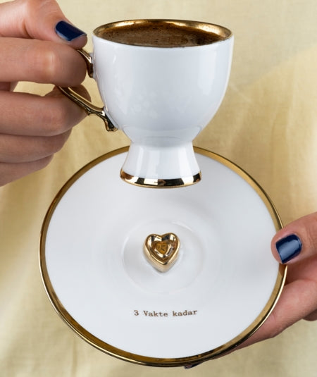 ACAR 3 VAKTE KADAR  Set de 6 tasses à café en porcelaine ACAR 3 VAKTE KADAR 6lı Porselen kahve fincan takımı ACAR 3 TIL 3 TIME 6 Porzellan-Kaffeetassen-Set