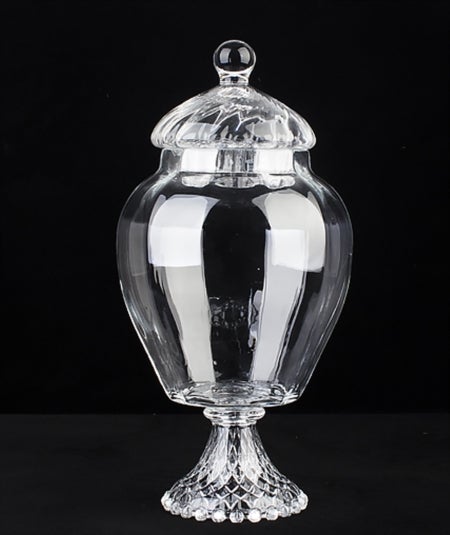 ACAR Sucrier bonbonnière en verre avec couvercle - 35 cm