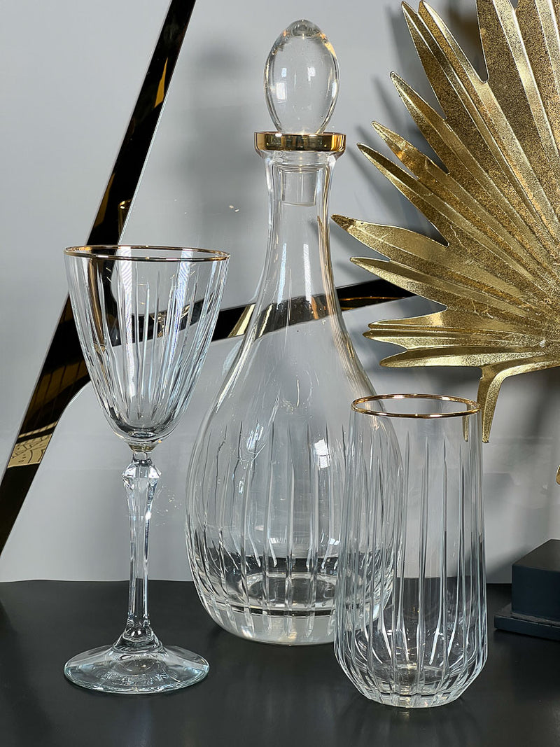 ACAR AQUA COLLECTION GOLD Set de verres avec carafe 25 pièces