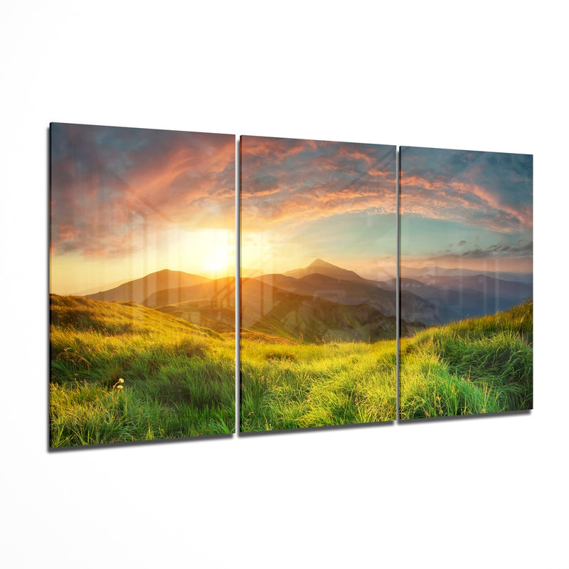 Méga Tableau en verre - Coucher de soleil Mega Cam Tablo - Gün Batımı Mega Glastisch-Sonnenuntergang