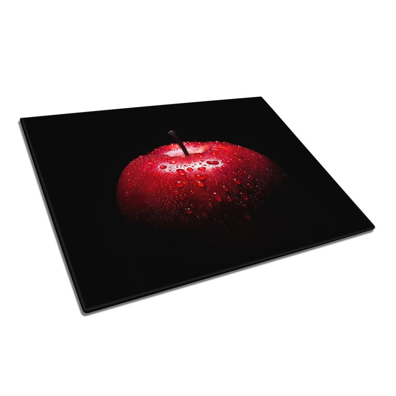 BELLART - Pomme rouge - Planche à découper en verre à impression UV 35x25 cm