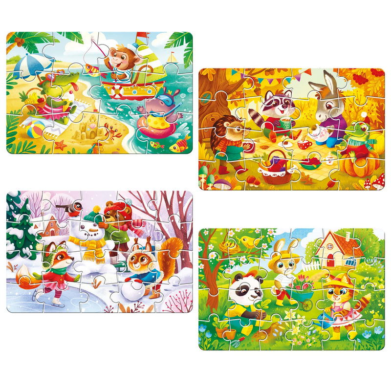 Puzzle des 4 saisons 4 Mevsim Puzzle Puzzle der 4 Jahreszeiten