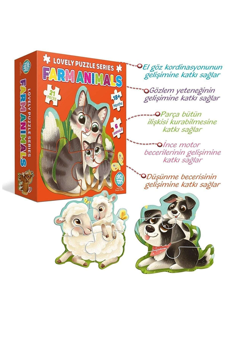 Puzzle Lovely Farm Animals Lovely Puzzle Farm Animals (Çiftlik Hayvanları) Puzzle Schöne Nutztiere Schöne