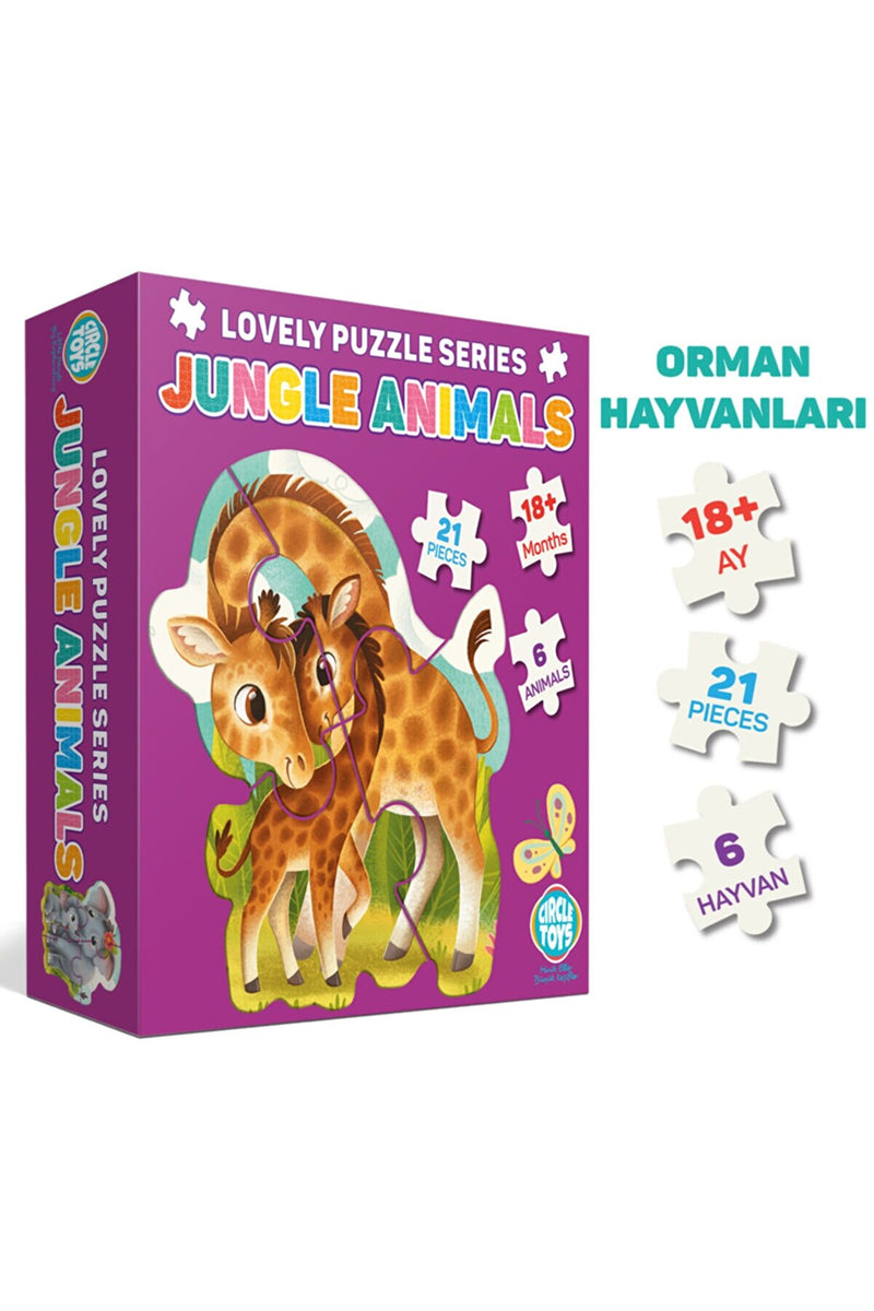 Lovely Puzzle Jungle Animals (Orman Hayvanları) Puzzle Schöne Dschungeltiere