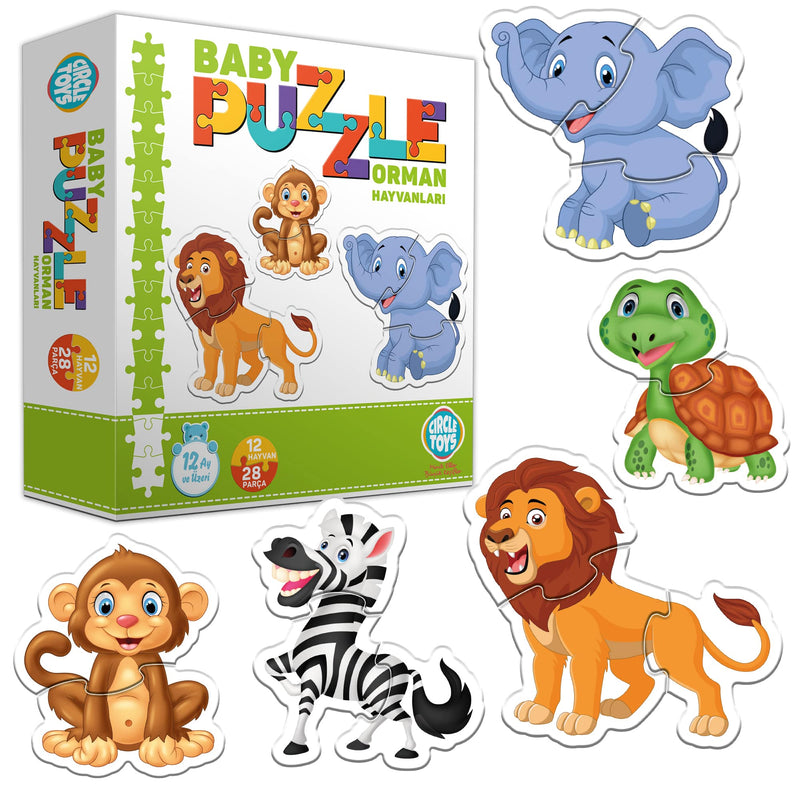 Puzzle Bébé d'Animaux de la Forêt Baby Puzzle Orman Hayvanları Baby Puzzle von Waldtieren