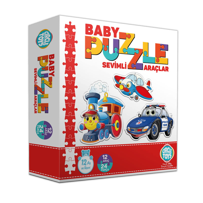 Les Véhicules Mignons pour les Puzzles de Bébé Baby Puzzle Sevimli Araçlar Die Niedlichen Fahrzeuge für Baby-Puzzles