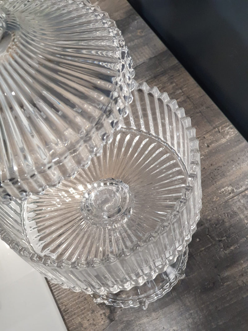 Süßigkeitenschale aus Glas mit Deckel