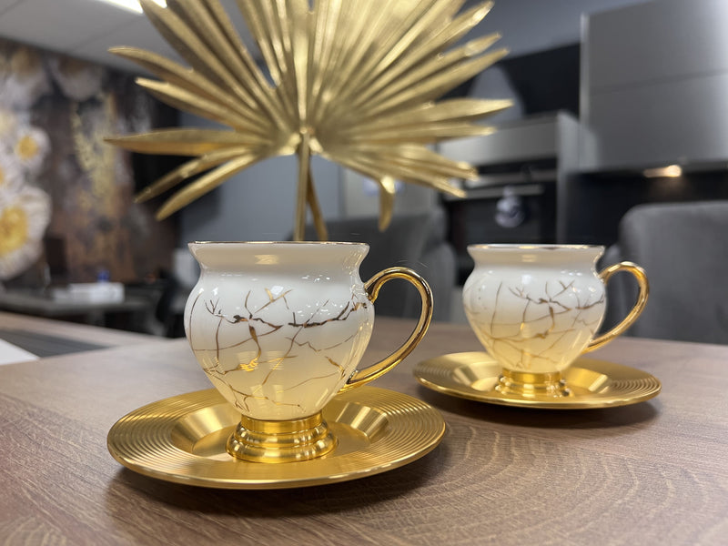 ACAR ARYA Set de 6 tasses à café en porcelaine