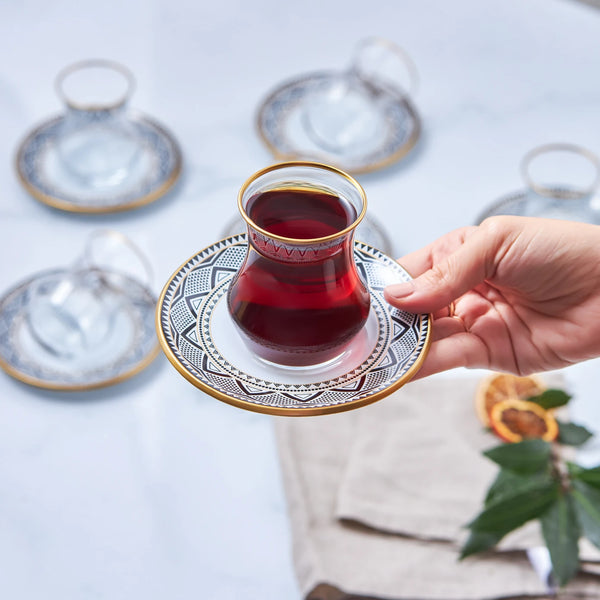 KARACA GLOBE  Set de verres à thé 12 pièces 6 personnes KARACA GLOBE  12 Parça 6 kişilik çay seti KARACA GLOBE  Teegläserset 12-teilig 6 Personen 