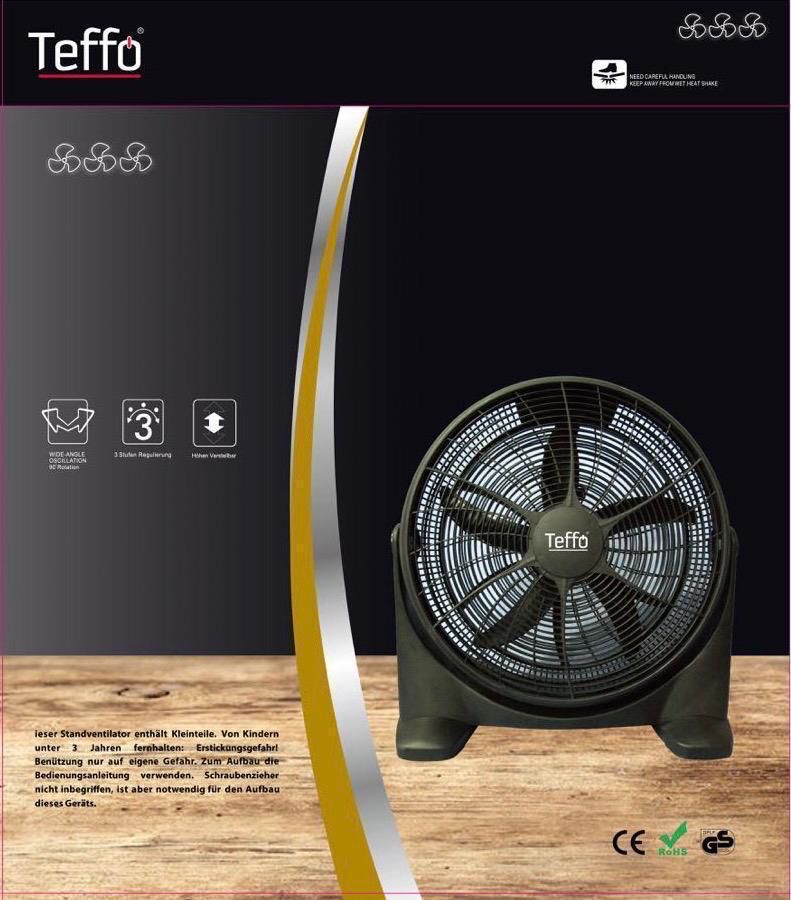 TEFFO Ventilateur de sol 50cm TEFFO Yer vantilatörü 50cm TEFFO Ventilator-boden 50cm