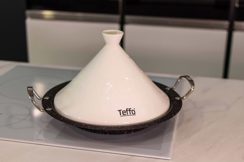 TEFFO Tajine blanc en céramique et granite - Induction - Tajine Weiß aus Keramik und Granit - Induktion