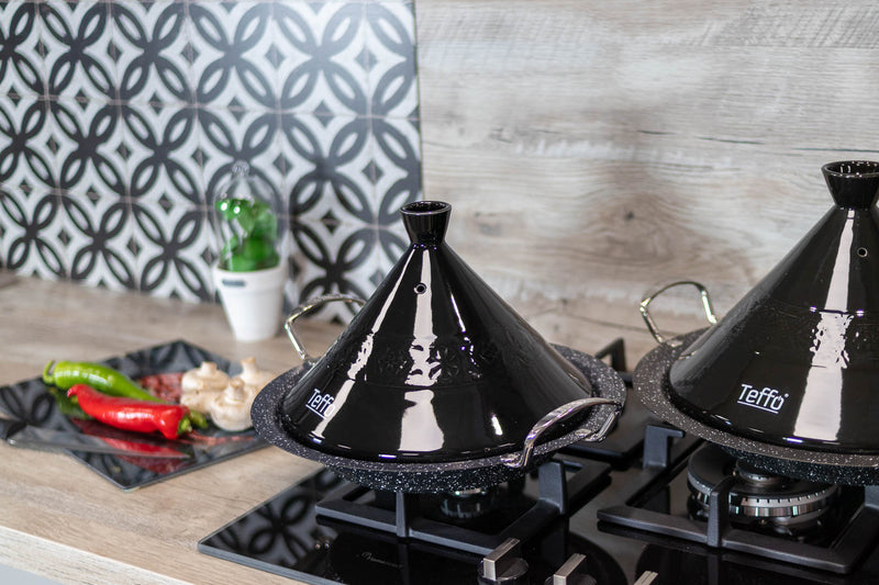 TEFFO Tajine noir en céramique et granite - Induction - Tajine Schwarz aus Keramik und Granit - Induktion