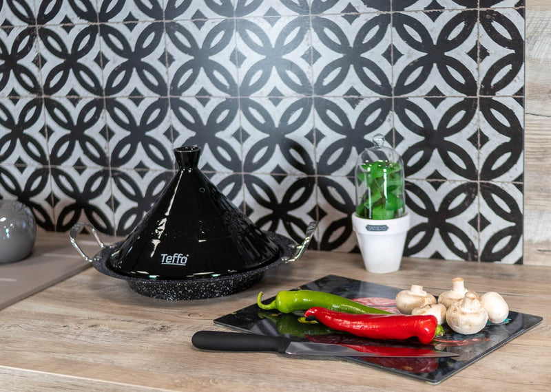 TEFFO Tajine noir en céramique et granite - Induction - Tajine Schwarz aus Keramik und Granit - Induktion