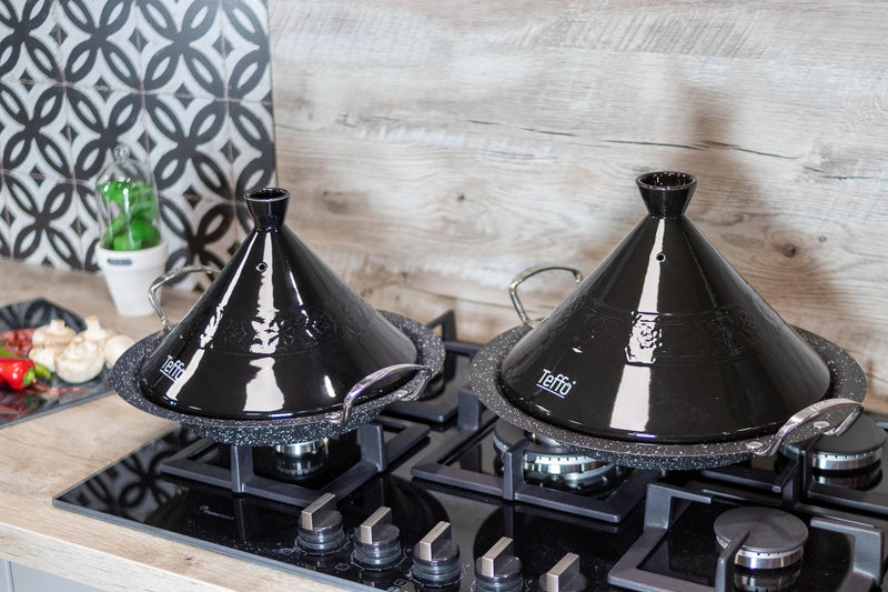 TEFFO Tajine noir en céramique et granite - Induction - Tajine Schwarz aus Keramik und Granit - Induktion