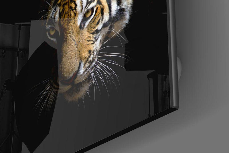 Tableau en verre - Regard intrépide du tigre - Cam tablo - Kaplan?n gözüpek bak??? - Glasbild - Unerschrockener Blick des Tigers