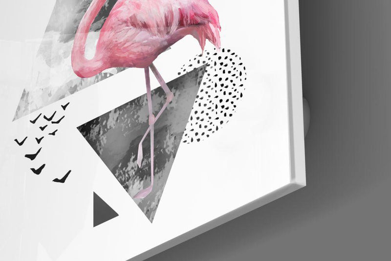 Tableau en verre - Flamant rose - Cam tablo - Pembe flamingo - Glasbild - Rosa Flamingo