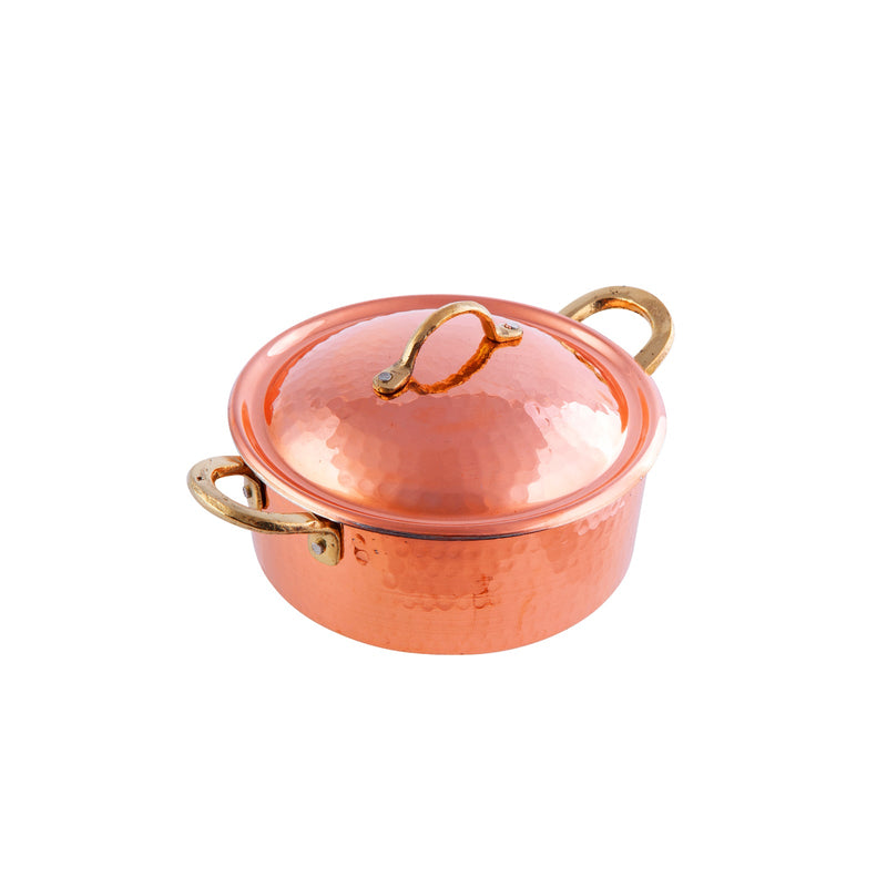 KARACA MESOPOTAMIA Casserole en cuivre avec couvercle 18 cm