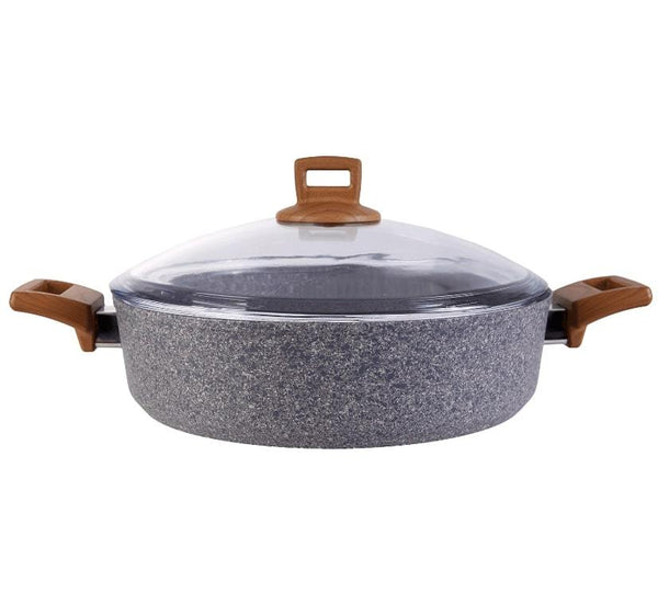 KARACA SILVER STONE Granite casserole peu profonde induction 30 cm - Bella-Home: art de la table, verrerie, trousseau de mariée, décoration