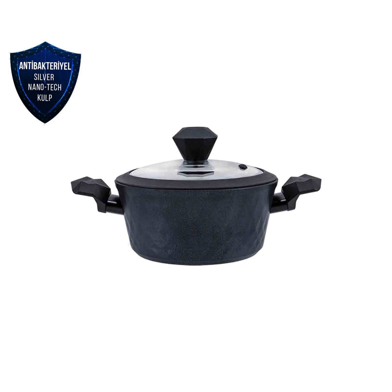 KARACA BIO DIAMOND Set de casseroles poignées antibactériennes 6 pièces (induction) Antibakteriyel kulp indüksiyon tabanlı 6 parça tencere seti