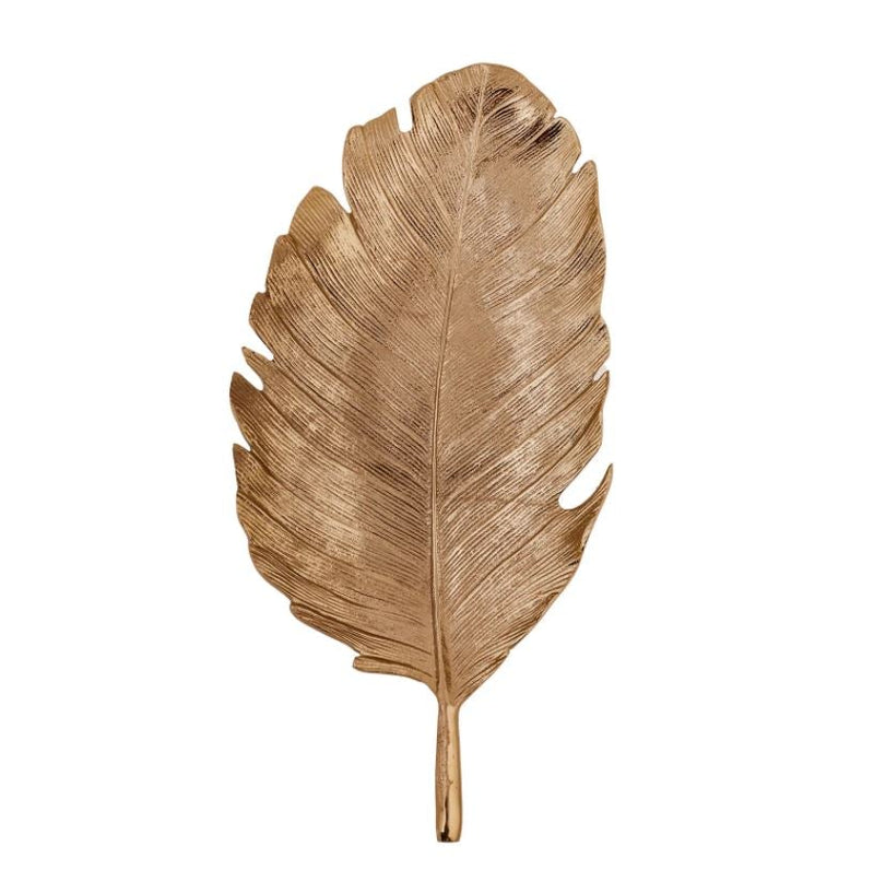 KARACA HOME LEAF Plume décorative gold 40x19 cm - Dekoratif yaprak tabak