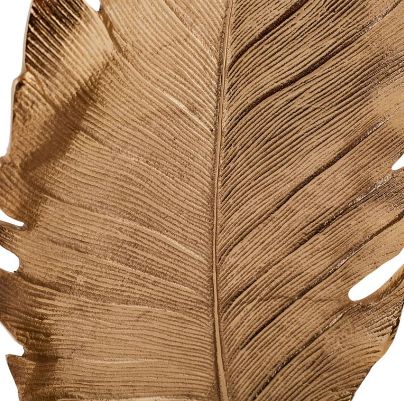 KARACA HOME LEAF Plume décorative gold 40x19 cm - Dekoratif yaprak tabak