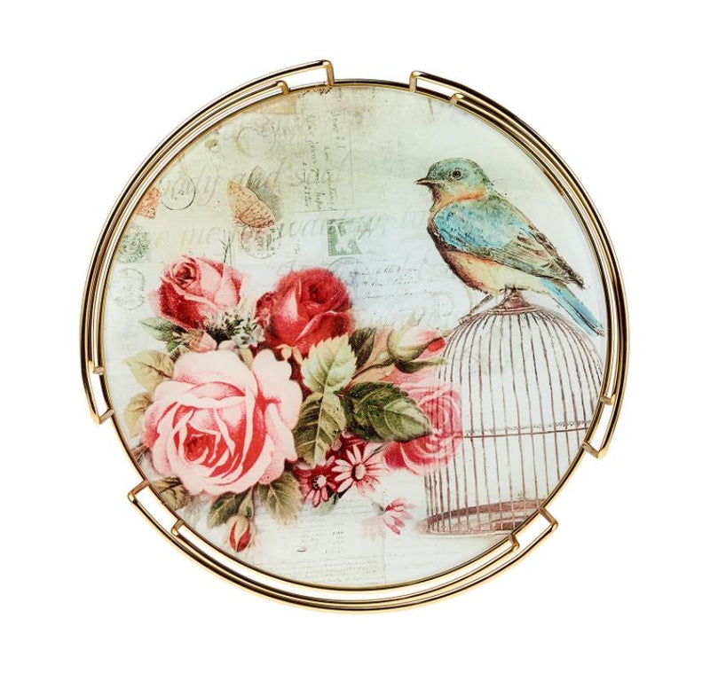 KARACA BIRDS Plateau rond 35 cm - Yuvarlak tepsi