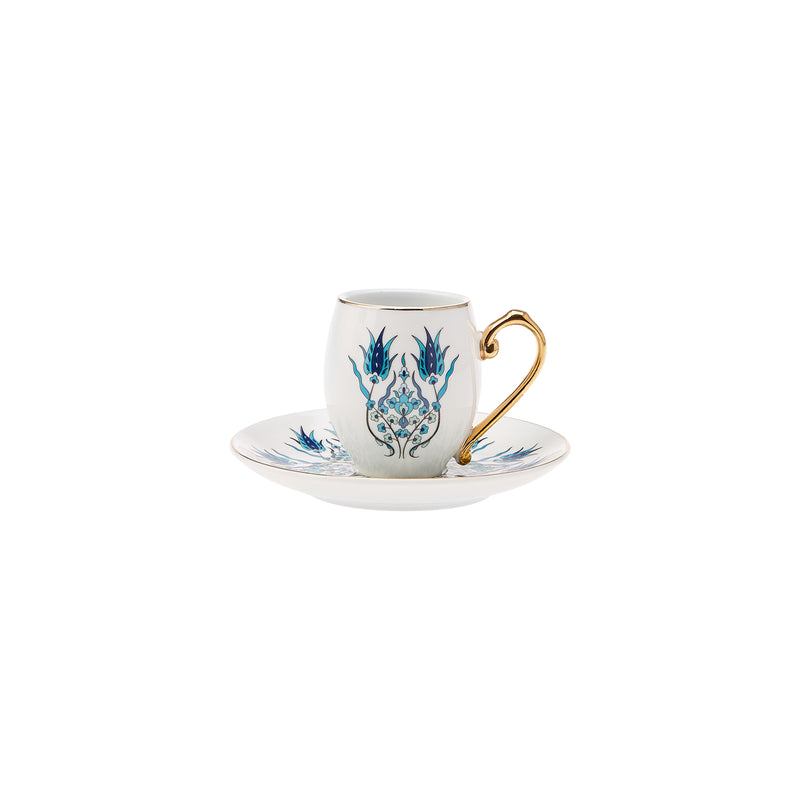 KARACA IZNIK Set tasses à café 12 pièces 6 personnes - Kahve fincan takımı 12 parça 6 kişilik