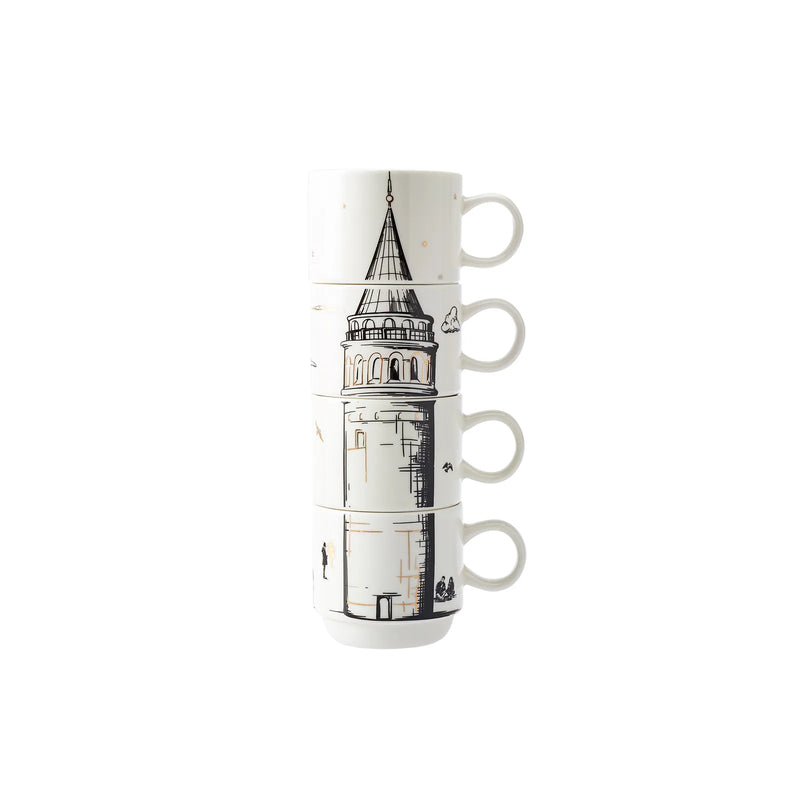 KARACA X İST COLLECTION GALATA Set de mug 5 pièces