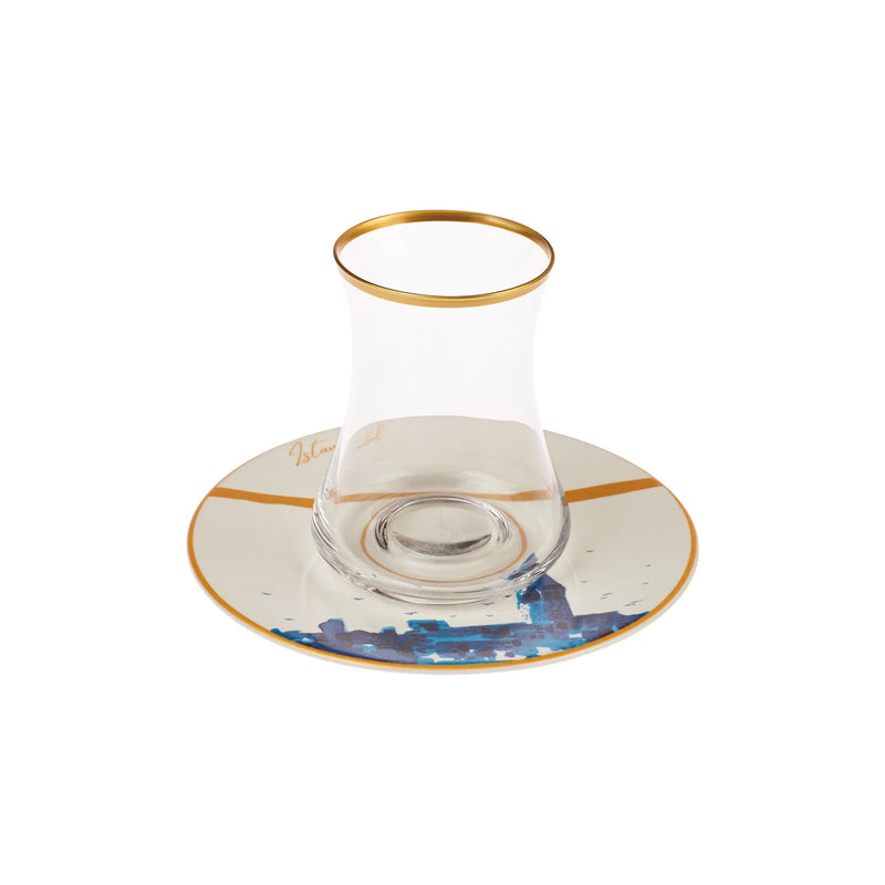 KARACA X İST COLLECTION HAREM Set de verres à thé 12 pièces 6 personnes KARACA X İST COLLECTION HAREM 12 Parça çay seti 6 kişilik KARACA X İST COLLECTION HAREM Set Teegläser 12 Stück 6 Pers.