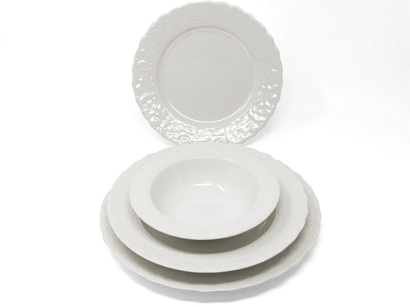 KUTAHYA PORCELAINE BONE AMORE BASAK Service de table 6 personnes 24 pièces - 24 Parca 6 kisilik yemek takimi