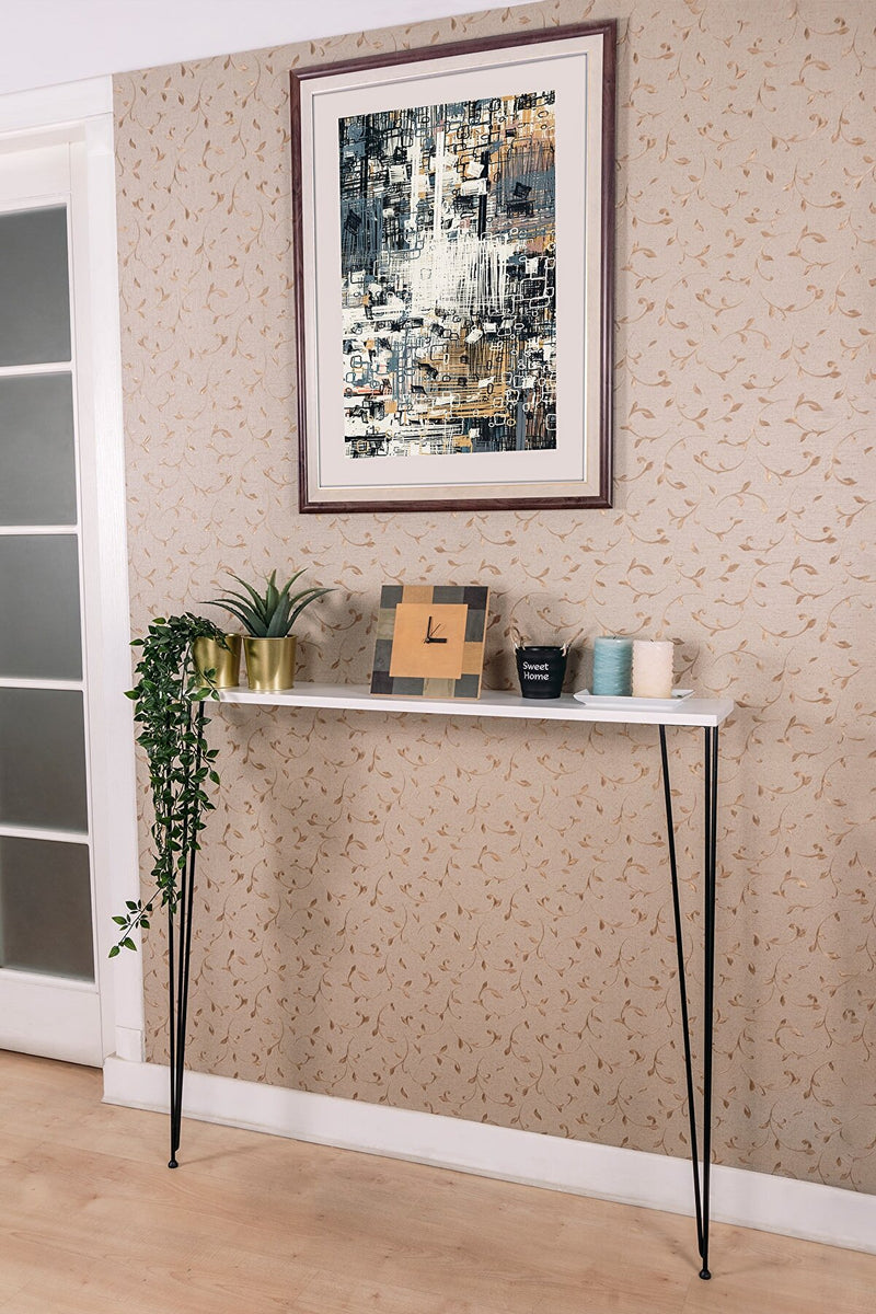 MUDESA Étagère de radiateur, d'entrée et de couloir avec pieds en épingle à cheveux métal