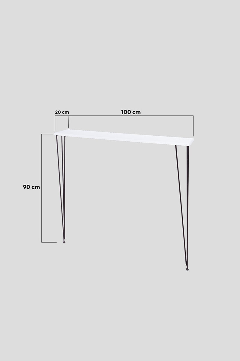 MUDESA Étagère de radiateur, d'entrée et de couloir avec pieds en épingle à cheveux métal