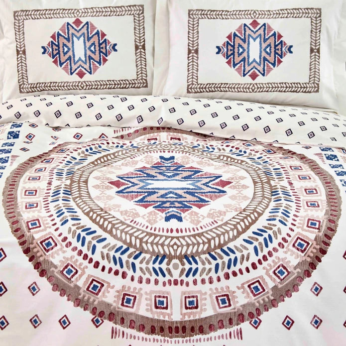 KARACA HOME SARAH ANDERSON MELVIN Doppelbettbezug mit 2 Kissenbezügen