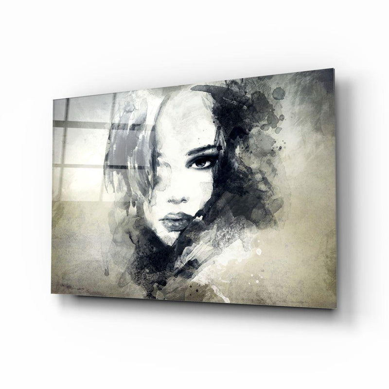 Tableau en verre - Portrait Femme "Mes yeux dans ton regard"