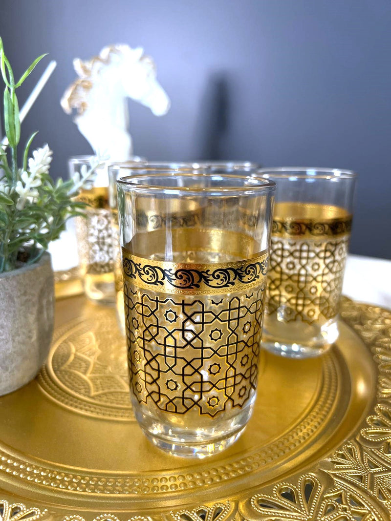 TREND HOME ORIENT Set de 12 verres doré