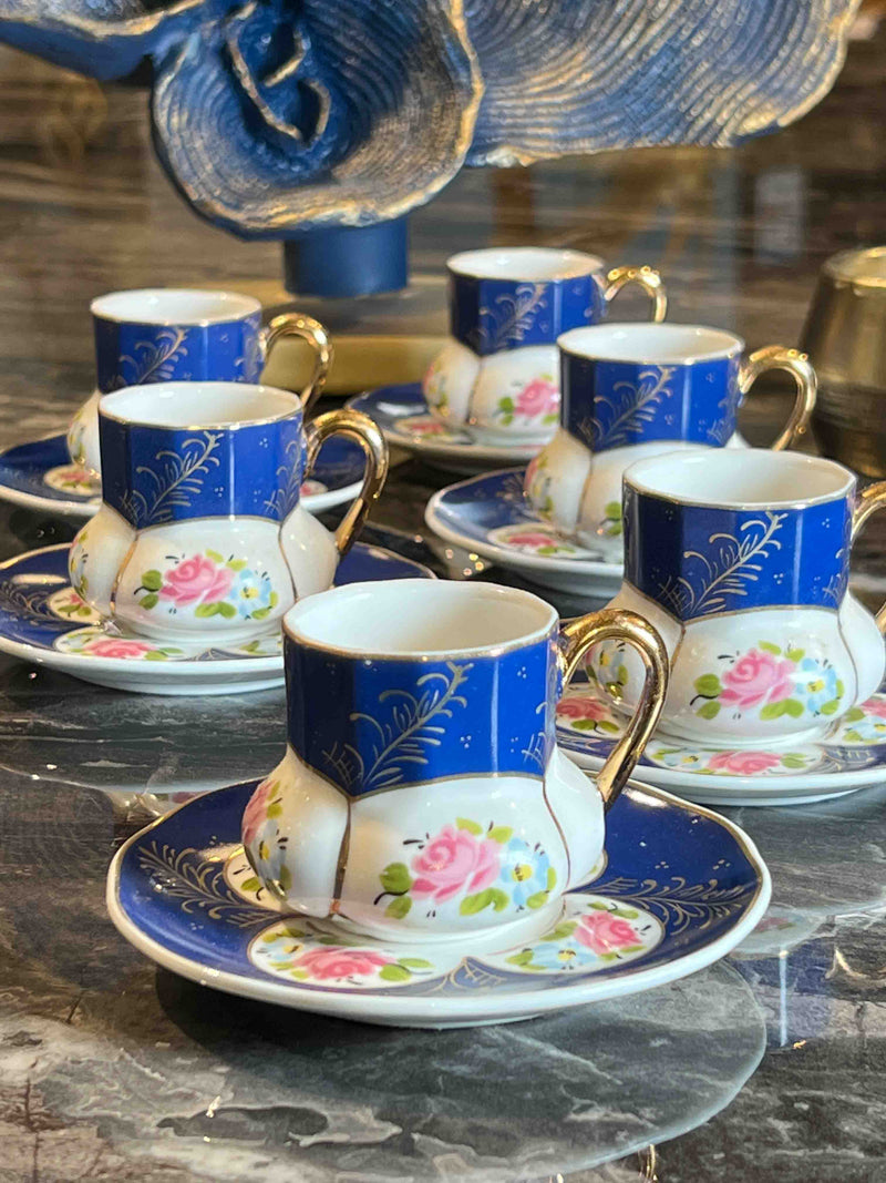 ACAR Set de 6 tasses à café en porcelaine