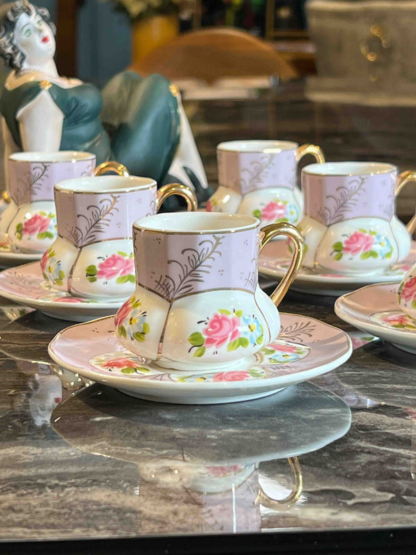 ACAR Set de 6 tasses à café en porcelaine