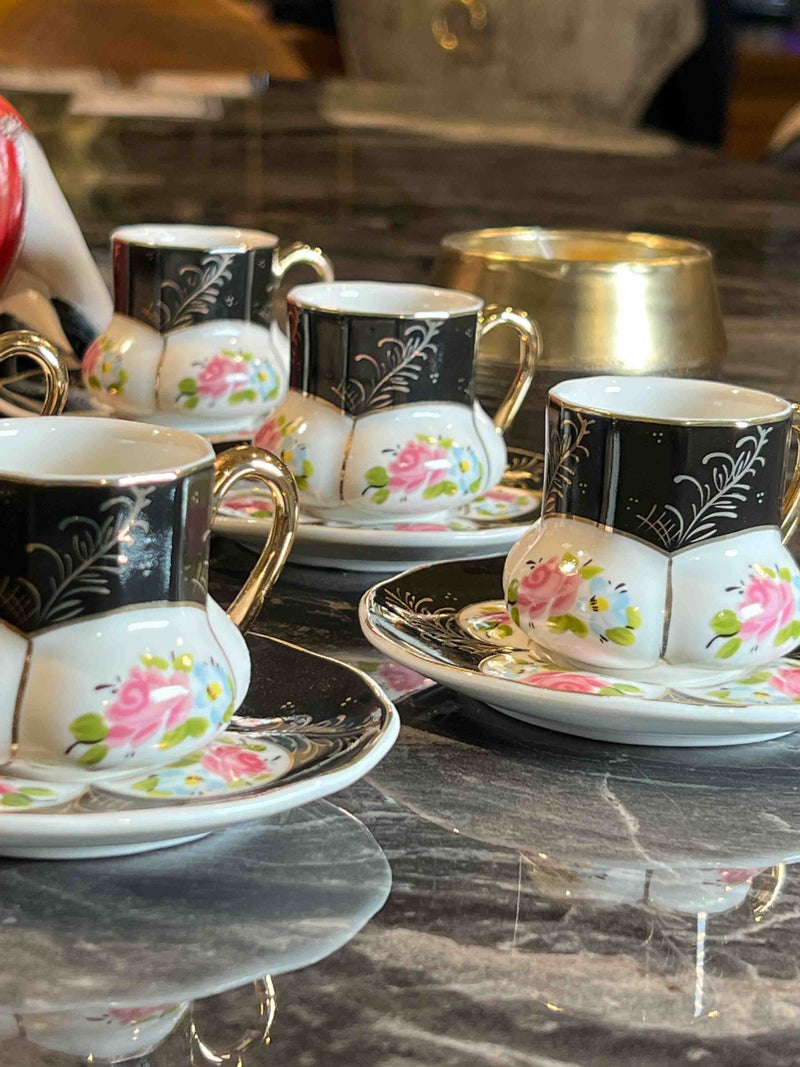 ACAR Set de 6 tasses à café en porcelaine