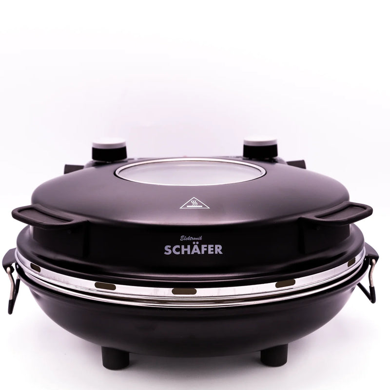 SCHÄFER Pizzaoffen 32 cm mit Zubehör schwarz matt