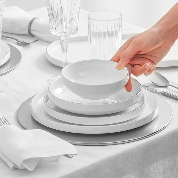 KARACA STREAMLINE NEW SATURN PLATIN 59-teiliges Tafelservice für 12 Personen