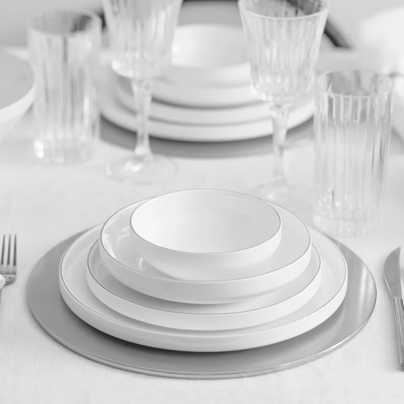KARACA STREAMLINE NEW SATURN PLATIN 59-teiliges Tafelservice für 12 Personen